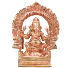 Bronze Ganesha Idol, Handcrafted Chola Ganapati Vinayaka Statue for Pooja, Home Temple, Decor & Gifting, Gold, 6.5 Inch, 1 Piece