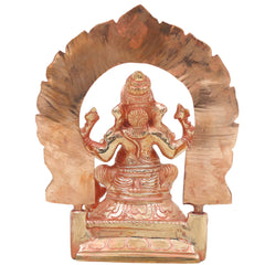 Bronze Ganesha Idol, Handcrafted Chola Ganapati Vinayaka Statue for Pooja, Home Temple, Decor & Gifting, Gold, 6.5 Inch, 1 Piece