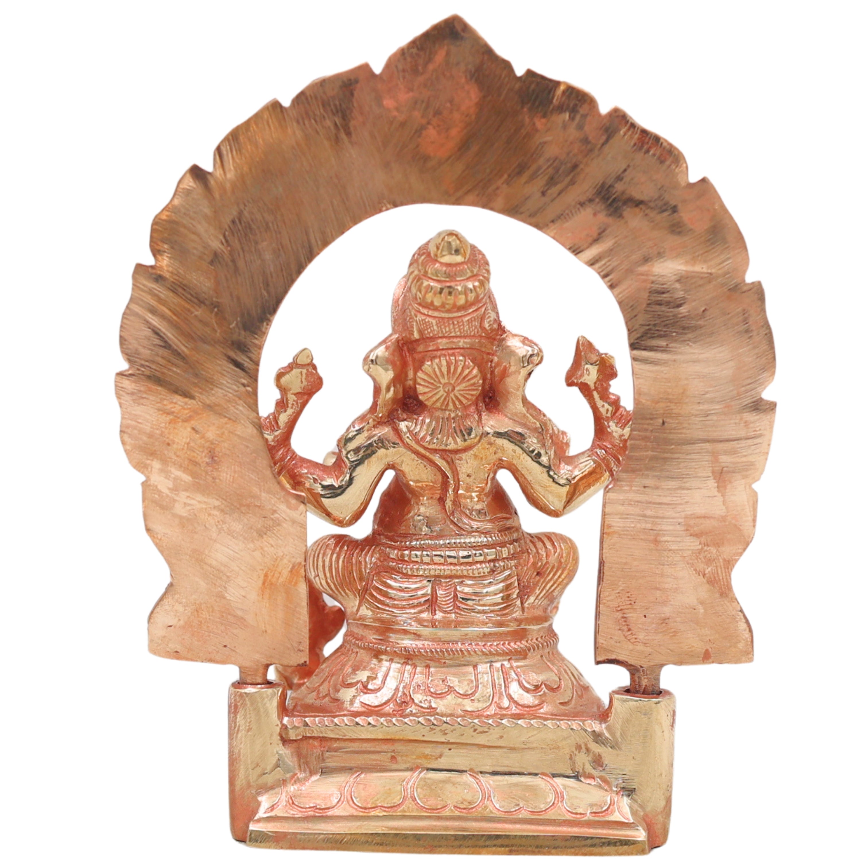 Bronze Ganesha Idol, Handcrafted Chola Ganapati Vinayaka Statue for Pooja, Home Temple, Decor & Gifting, Gold, 6.5 Inch, 1 Piece