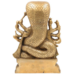 Ugra Narasimha Brass Idol Killing Hiranyakashipu, Lakshmi Narasimha Murti, Veera Narasimha Vigraha, Lord Narasimha Pooja Statue, Prahlada Protection Sculpture,Gold, 12 Inch, 1 Piece