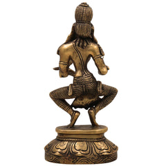 Brass Meenakshi Amman Idol, Madurai Meenakshi Devi Murti, Handcrafted Peetal Minakshi Statue for Pooja, Temple & Home Decor, Gold, 9.5 Inch, 1 Piece