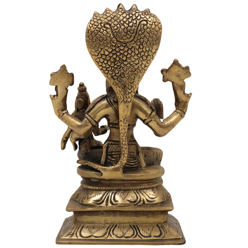 Brass Lakshmi Narasimha Idol, Laxmi Narasingh Ji Ki Murti, Narasingha Silai, Gold, 7 Inch, 1 Piece