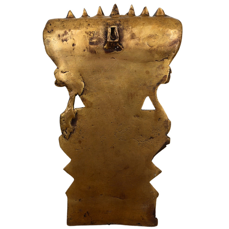 Brass Sheshnag Shaped Prabhavali Arch Wall Hanging, Snake Prabhawali for Temple, Home Decor, and Deity Backdrop | Brass Prabhaval for Pooja Mandir, Gold, 10.5 Inch, 1 Piece