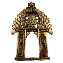 Bhunes Brass Prabhavali with Sheshnag Frame – Traditional Temple Arch Wall Hanging for Deity | Prabhawal Prabhawali Prabhaval for Mandir & Home Decor, Gold, 11.5 Inch, 1 Piece