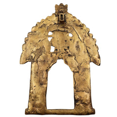 Bhunes Brass Prabhavali with Sheshnag Frame – Traditional Temple Arch Wall Hanging for Deity | Prabhawal Prabhawali Prabhaval for Mandir & Home Decor, Gold, 11.5 Inch, 1 Piece