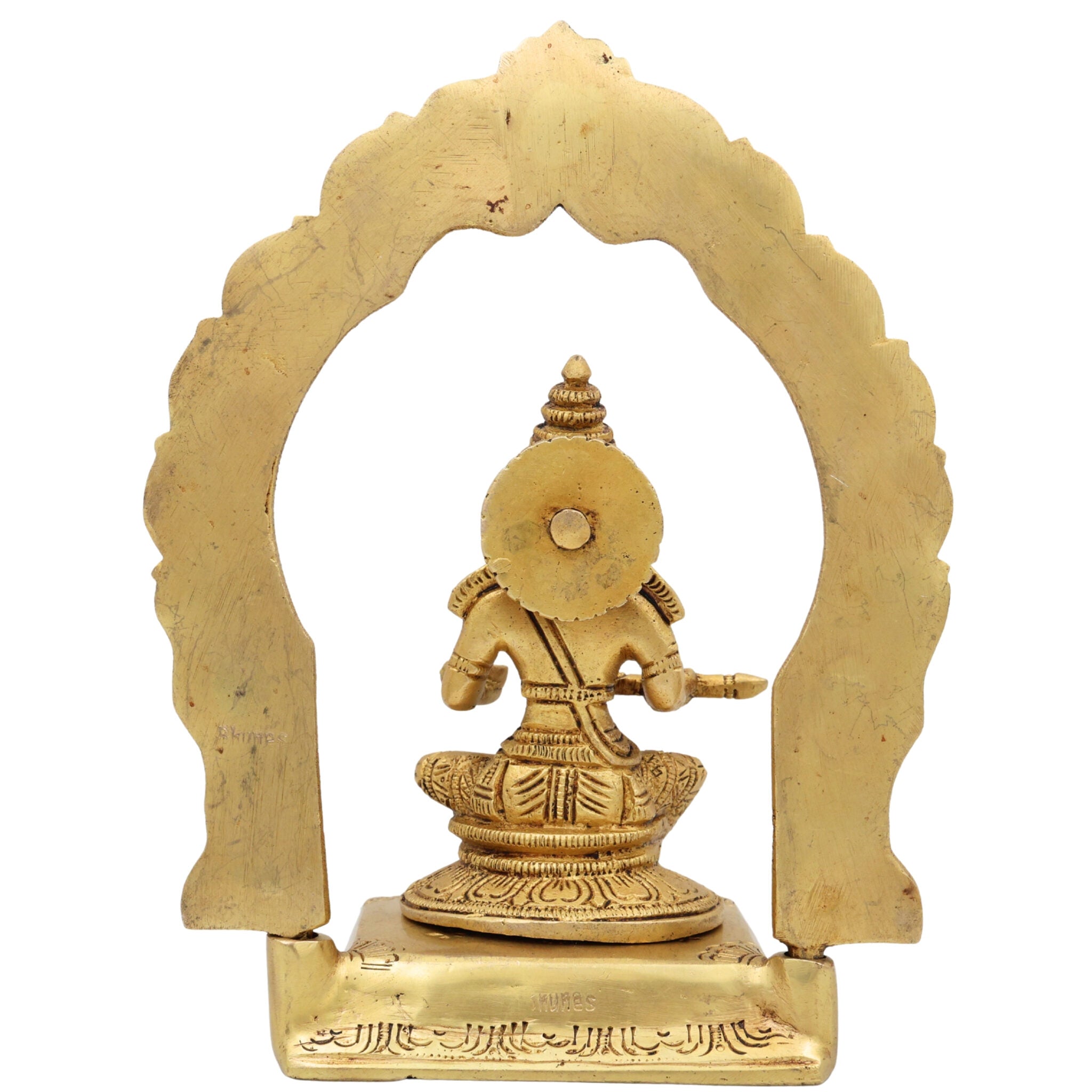 Brass Annapurna Devi Idol for Pooja Room | Annapoorna Mata Murti | Annada Annapurneshwari Parvati Sculpture for Home Temple Decor,Gold, 8 Inch, 1 Piece