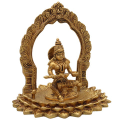 Brass Annapurna Devi Idol | Annapoorna Mata Annapurneshwari Annalakshmi Murti | Peetal Goddess of Food & Prosperity for Pooja Room, Temple & Home Decor,Gold, 8 Inch, 1 Piece