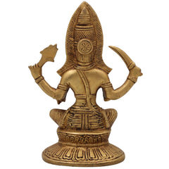Brass Mariamman Idol, Mariyamma Devi Statue, Muthu Mariamman Vigraham for Pooja & Home Decor, Gold, 7 Inch, 1 Piece