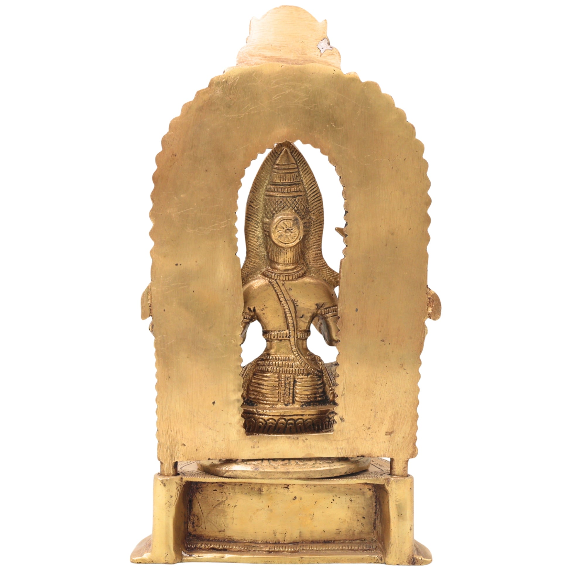 Brass Mariamman Idol, Goddess Mariamma Murti for Pooja, Home Decor & Temple, Gold, 11 Inch, 1 Piece