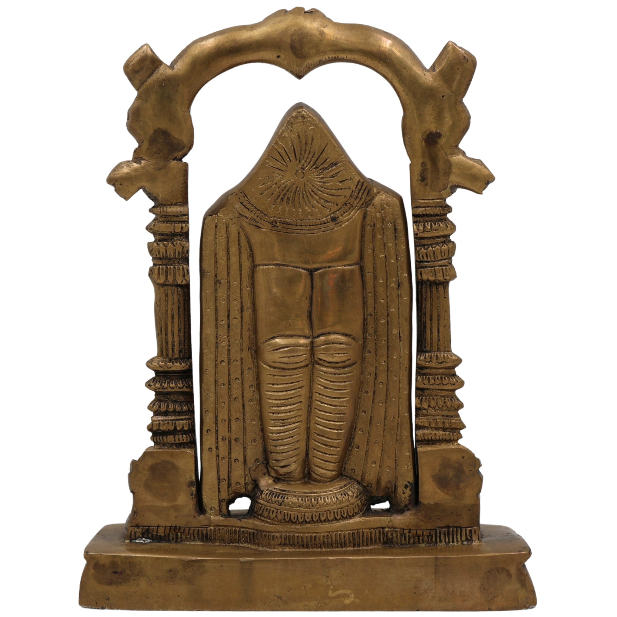 Brass Venkateshwara Idol | Lord Thirupathi Statue | Lord Balaji Idols | Tirupati Idol God Statue Showpiece | Venkateshwara Thirupathi Balaji Statue | Murti, Gold, 9 Inch, 1 Piece
