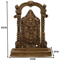 Brass Venkateshwara Idol | Lord Thirupathi Statue | Lord Balaji Idols | Tirupati Idol God Statue Showpiece | Venkateshwara Thirupathi Balaji Statue | Murti, Gold, 9 Inch, 1 Piece