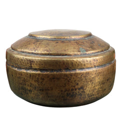 Bhunes Brass Antique Roti Boxes | Box | Multipurpose Boxes |Brass Chapati Boxes Box | Antique Brass Antiques,Gold, 6.5 Inch, 1 Piece