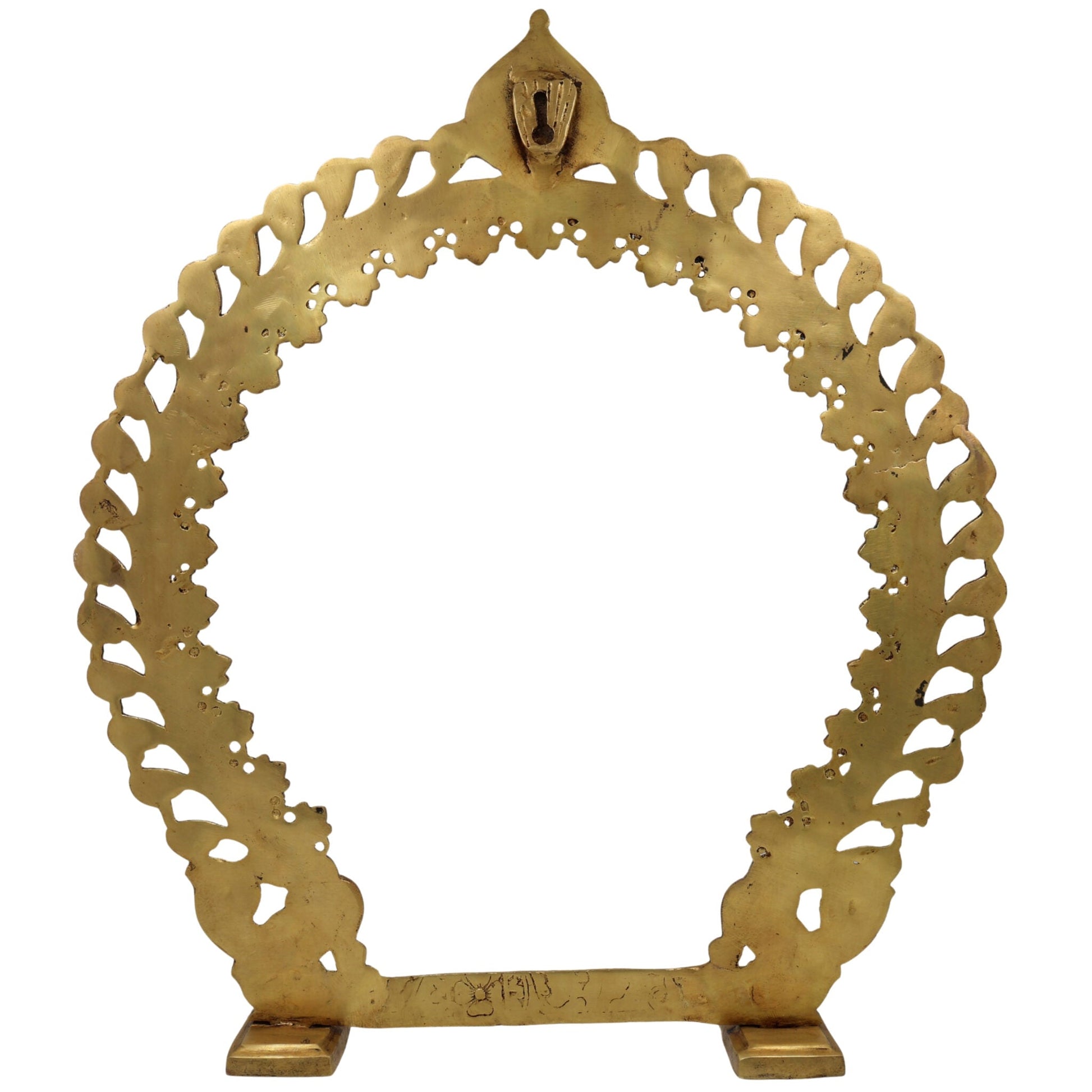 Brass Premium Prabhavali Frame | Decorative Aura Frame, Murti Halo, Temple Arch, Pooja Mandir Backdrop, Gold, 23.5 Inch, 1 Piece
