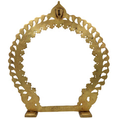 Brass Premium Prabhavali Frame | Decorative Aura Frame, Murti Halo, Temple Arch, Pooja Mandir Backdrop, Gold, 23.5 Inch, 1 Piece
