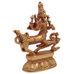 Brass Brass Shiva Sharabha Avatar Idol – Sharabhesvara Murti | Sharabheshwara Swamy Sarabha Statue for Temple, Home & Pooja Decor,Gold, 5.5 Inch, 1 Piece