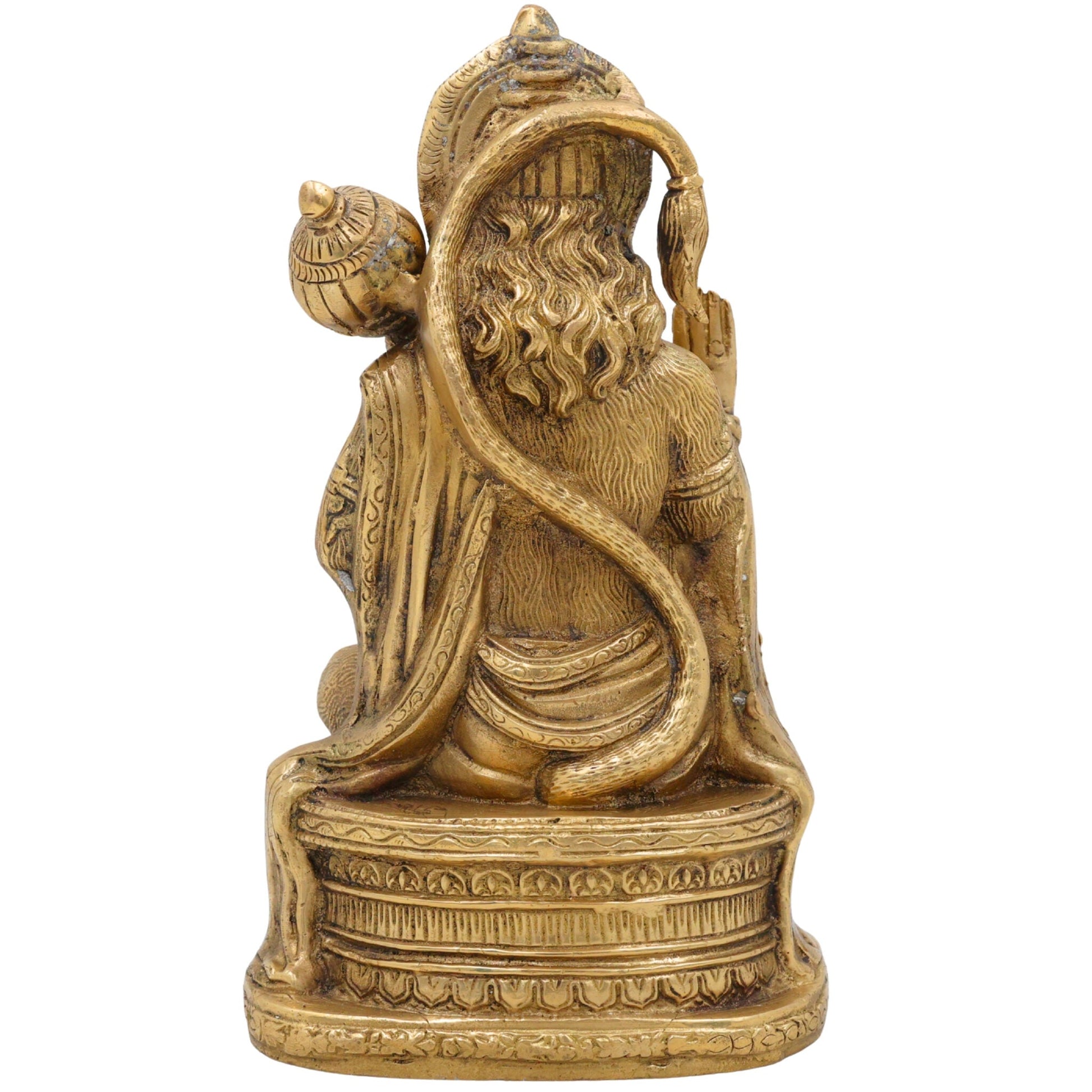 Brass Hanuman Idol – Maruti Anjaneya Bajrang Bali Pital Murti | Vayuputra Sankat Mochan Statue for Home Temple Decor & Gifts – 2.05 KG,Gold, 7.5 Inch, 1 Piece