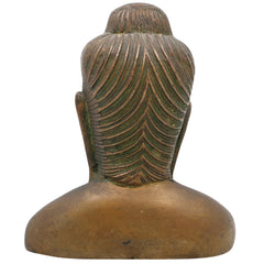 Handcrafted Brass Buddha Head Idol | Gautama Buddha Shakyamuni Murti | Meditating Buddha Sculpture for Home Decor, Puja & Spiritual Gifts,Gold, 4 Inch, 1 Piece