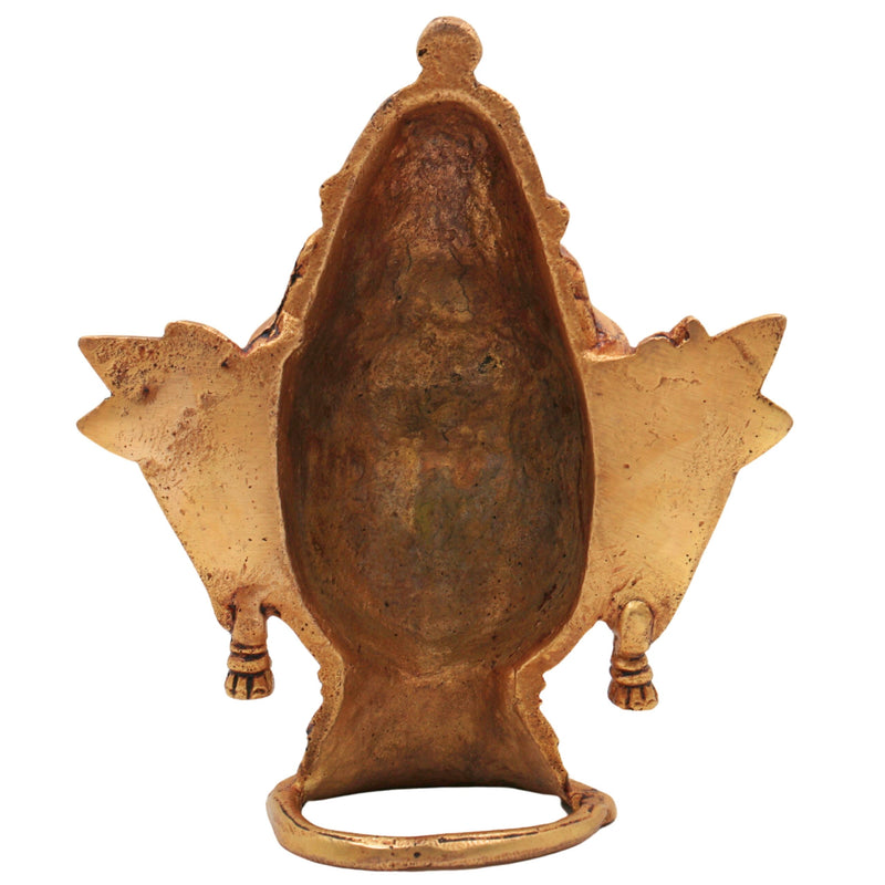 Handcrafted Brass Gowri Head Idol, Parvati | Gauri | Mahagauri | Uma | Shakti Vigraham for Pooja, Home Temple & Decor,Gold, 7 Inch, 1 Piece