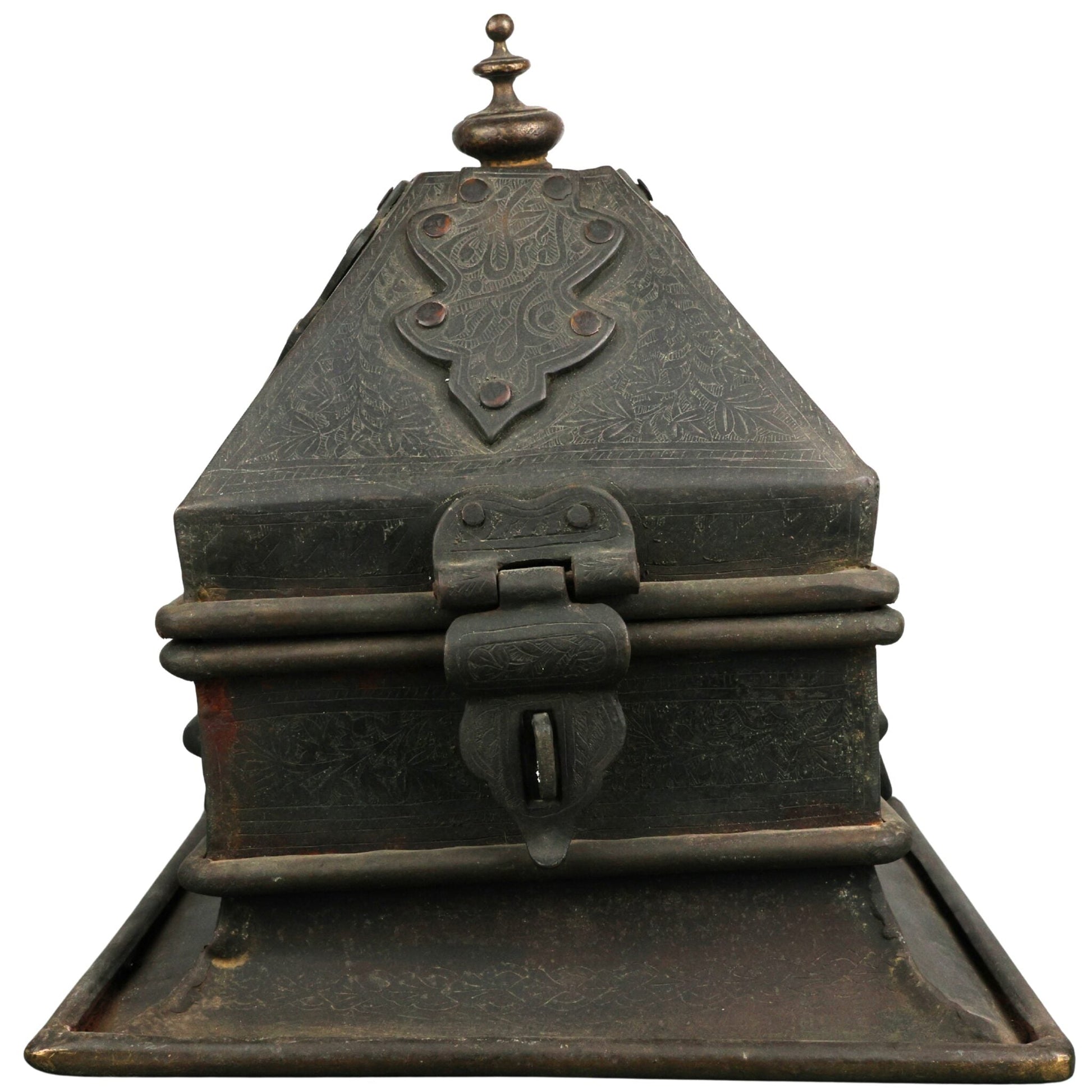 Bhunes Brass Decorative Antique Boxes | Box | Multipurpose Boxes | Jewellery Boxes |Jewel Box | Antique | Jewelry Box,Black, 4 Inch, 1 Piece