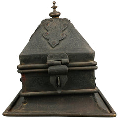 Bhunes Brass Decorative Antique Boxes | Box | Multipurpose Boxes | Jewellery Boxes |Jewel Box | Antique | Jewelry Box,Black, 4 Inch, 1 Piece