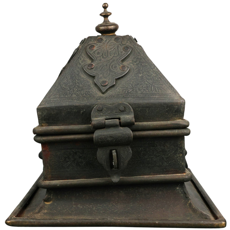 Bhunes Brass Decorative Antique Boxes | Box | Multipurpose Boxes | Jewellery Boxes |Jewel Box | Antique | Jewelry Box,Black, 4 Inch, 1 Piece