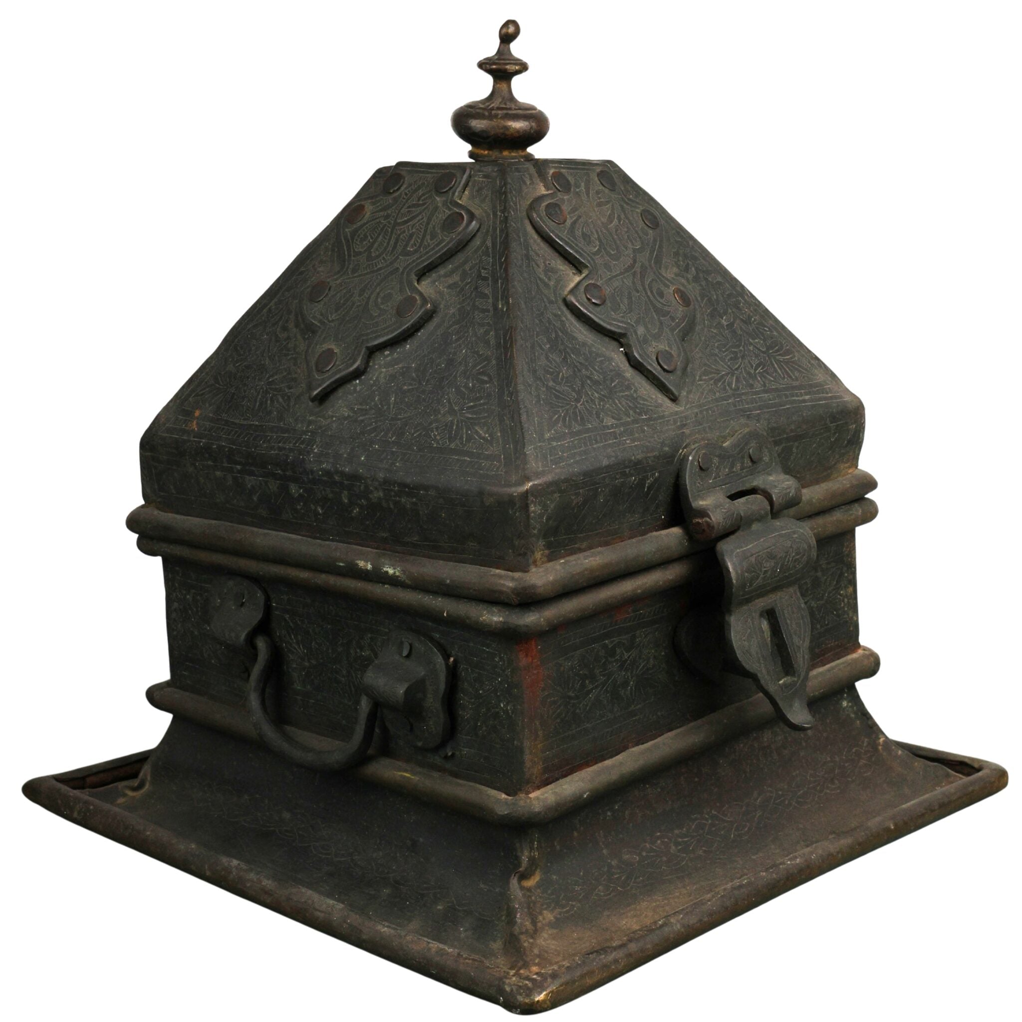 Bhunes Brass Decorative Antique Boxes | Box | Multipurpose Boxes | Jewellery Boxes |Jewel Box | Antique | Jewelry Box,Black, 4 Inch, 1 Piece