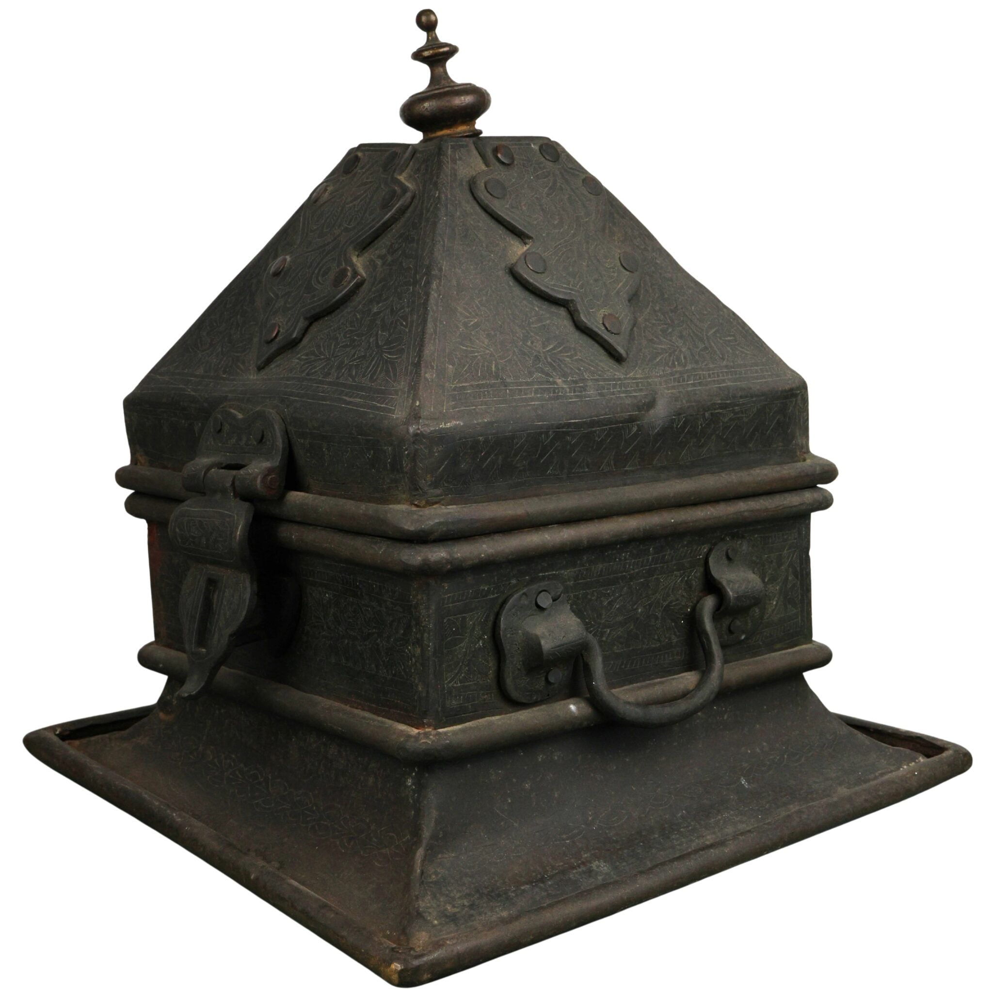 Bhunes Brass Decorative Antique Boxes | Box | Multipurpose Boxes | Jewellery Boxes |Jewel Box | Antique | Jewelry Box,Black, 4 Inch, 1 Piece