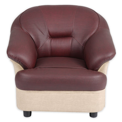 Nilkamal Bright 1 Seater Sofa (Maroon Beige)