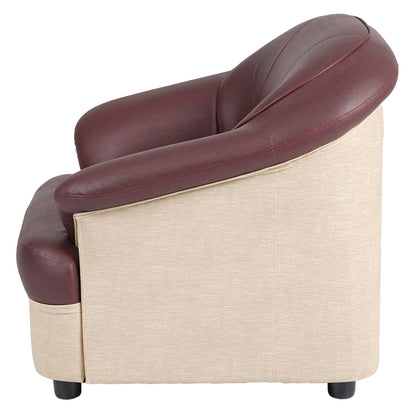 Nilkamal Bright 1 Seater Sofa (Maroon Beige)