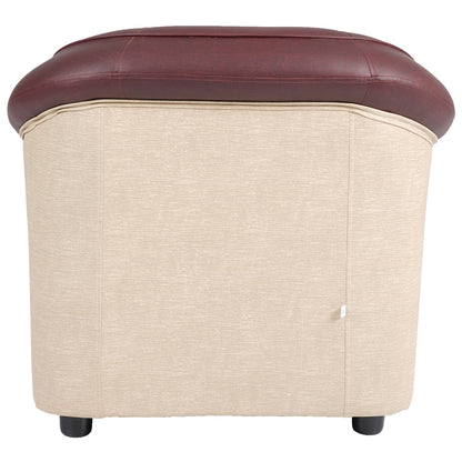 Nilkamal Bright 1 Seater Sofa (Maroon Beige)