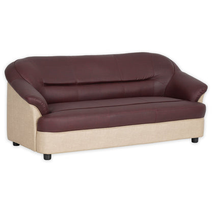 Nilkamal Bright 3 Seater Sofa (Maroon Beige)