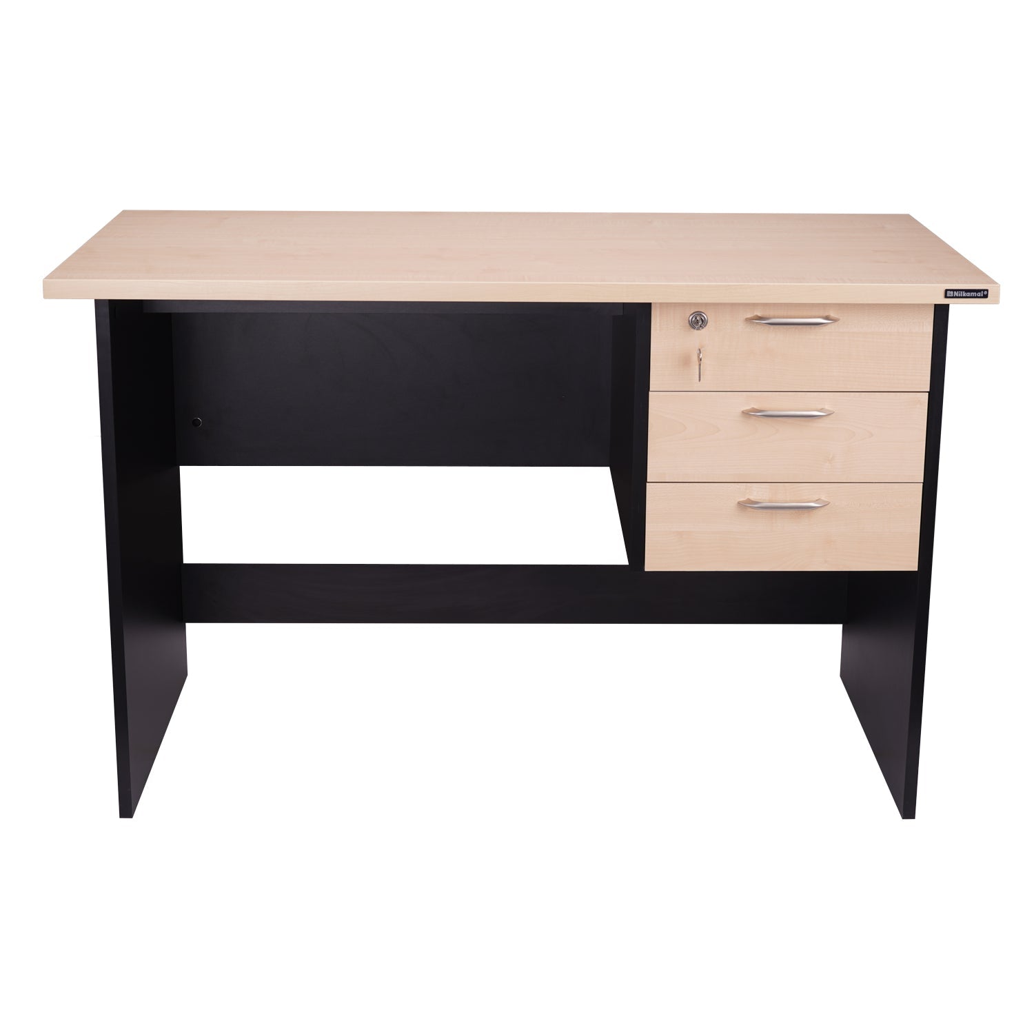 Nilkamal Brilliant Linear Work Station (Maple / Black)