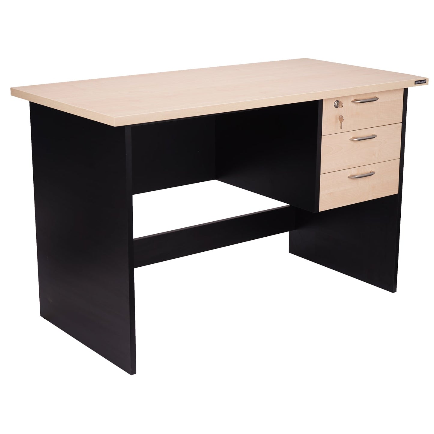 Nilkamal Brilliant Linear Work Station (Maple / Black)