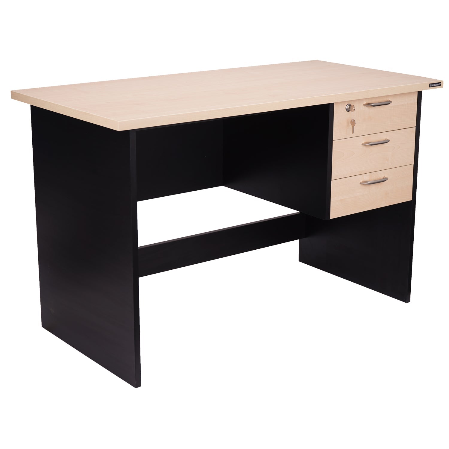 Nilkamal Brilliant Linear Work Station (Maple / Black)