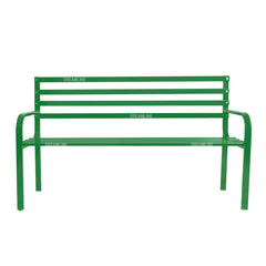 Linen Metal 3 Seater Garden Bench for Outdoor Park - (Green)