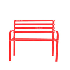 Nester Metal 2 Seater Garden Bench for Outdoor Park - (Red)