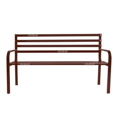 Bean Metal 3 Seater Garden Bench for Outdoor Park - (Brown)