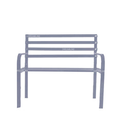 Deco Metal 2 Seater Garden Bench for Outdoor Park - (Grey)