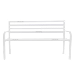 Unity Metal 3 Seater Garden Bench for Outdoor Park - (White)
