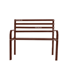 Nuevo Metal 2 Seater Garden Bench Outdoor Park - (Brown)