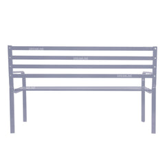 Faith Metal 3 Seater Garden Bench for Outdoor Park - (Grey)