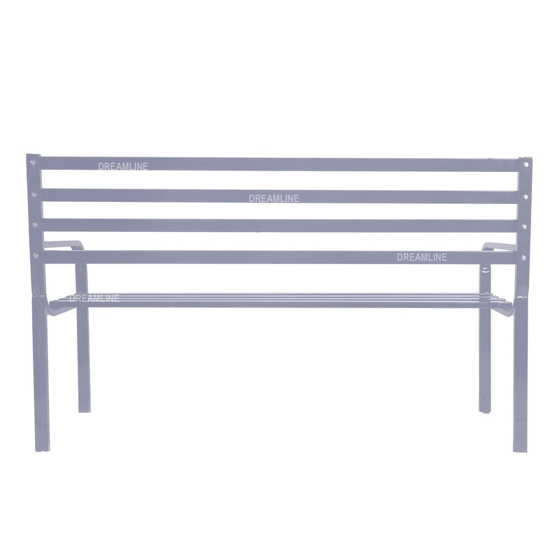 Faith Metal 3 Seater Garden Bench for Outdoor Park - (Grey)
