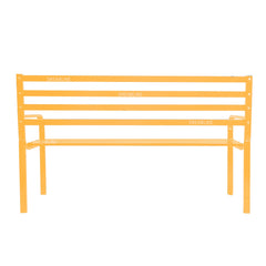 Vice Metal 3 Seater Garden Bench for Outdoor Park - (Yellow)