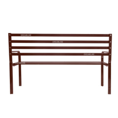 Bean Metal 3 Seater Garden Bench for Outdoor Park - (Brown)