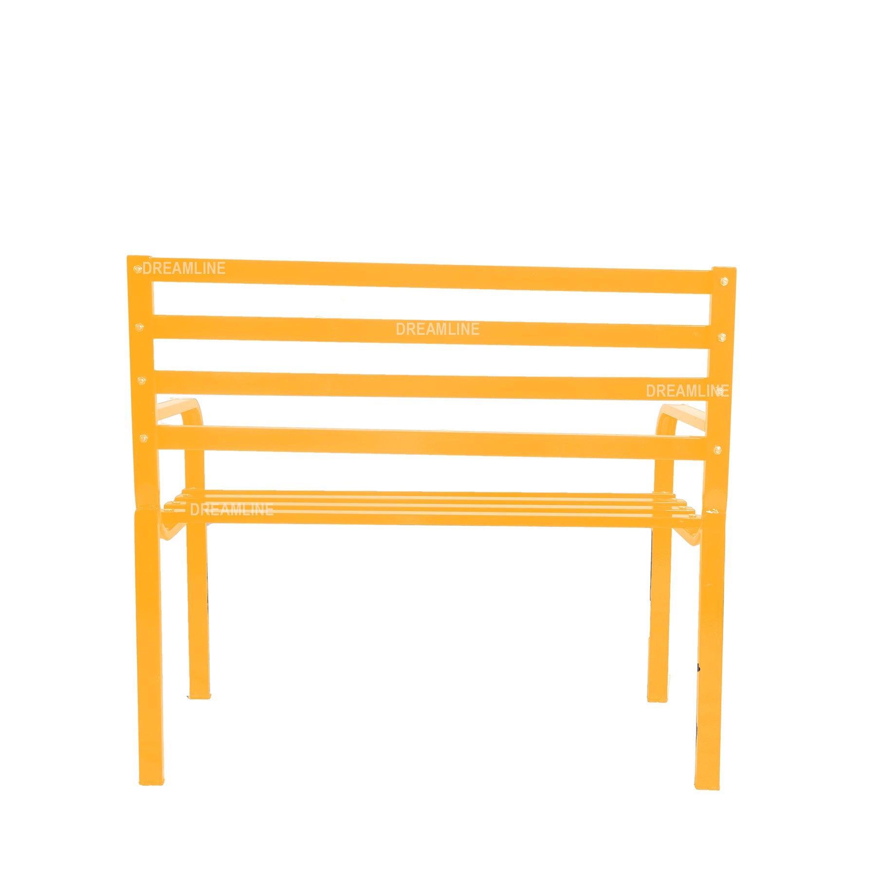Spic Metal 2 Seater Garden Bench for Outdoor Park - (Yellow)