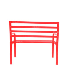 Nester Metal 2 Seater Garden Bench for Outdoor Park - (Red)