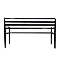 Faam Metal 3 Seater Garden Bench for Outdoor Park - (Black)