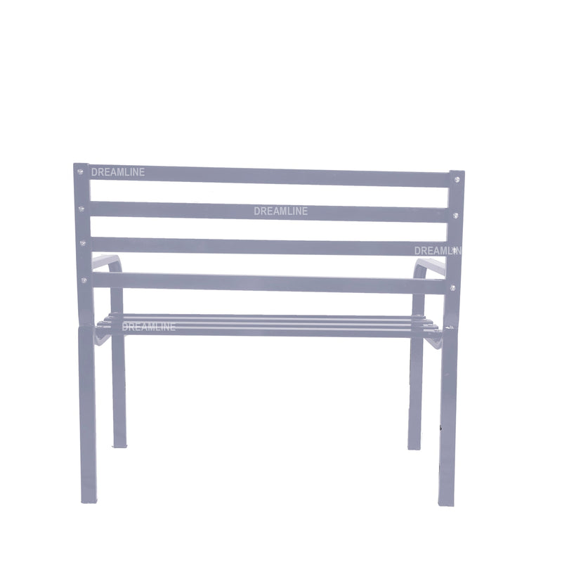 Deco Metal 2 Seater Garden Bench for Outdoor Park - (Grey)