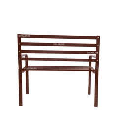 Nuevo Metal 2 Seater Garden Bench Outdoor Park - (Brown)