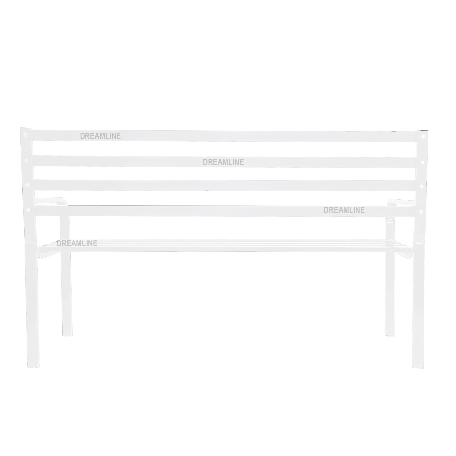 Unity Metal 3 Seater Garden Bench for Outdoor Park - (White)